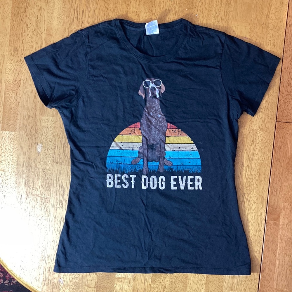 Women’s German shorthair, pointer T-shirt, black